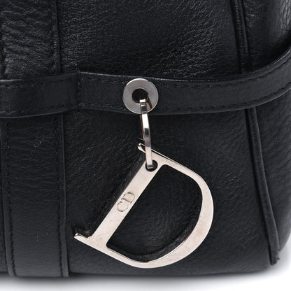 Christian Dior Calfskin Logo Charms Boston Black 17 of 21