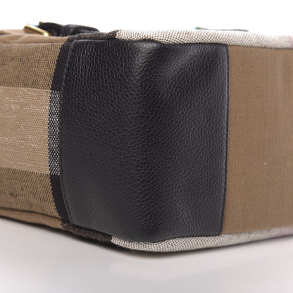 Burberry Canvas Mega Check Large Baildon Messenger Bag Black 7 of 9