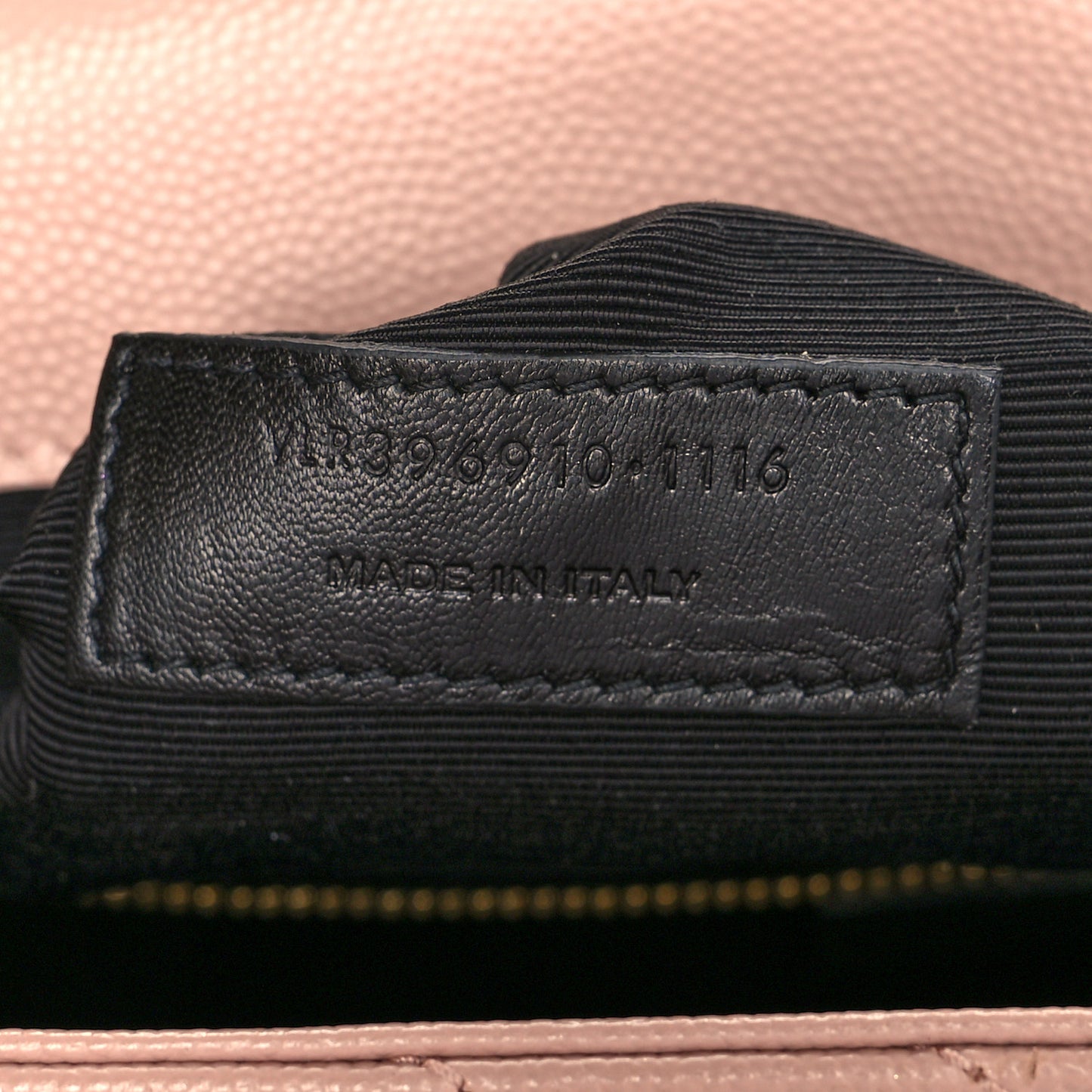 Grain De Poudre Matelasse Chevron Large Monogram Satchel Pale Pink