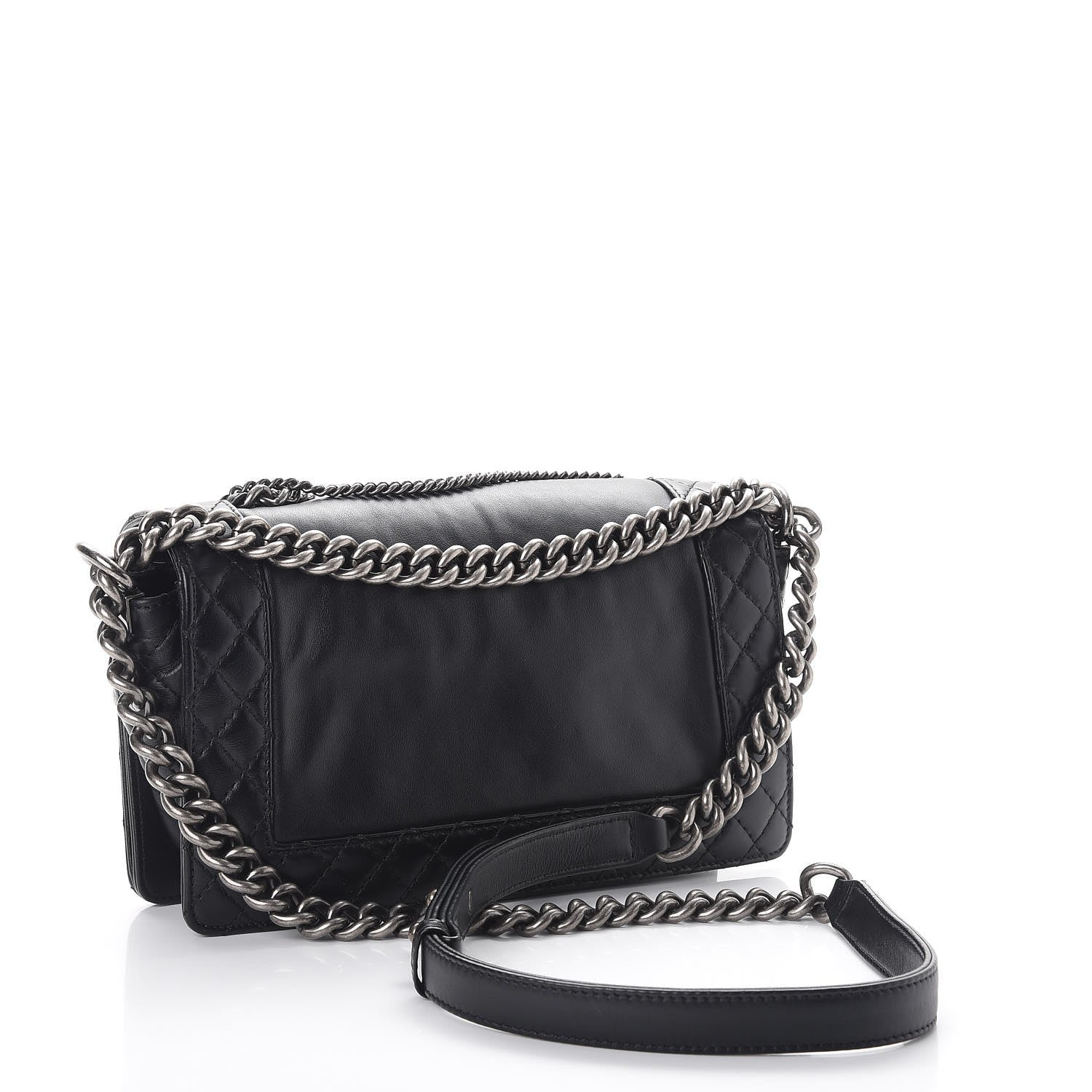 Chanel Calfskin Enchained Medium Boy Flap Black 3 of 9