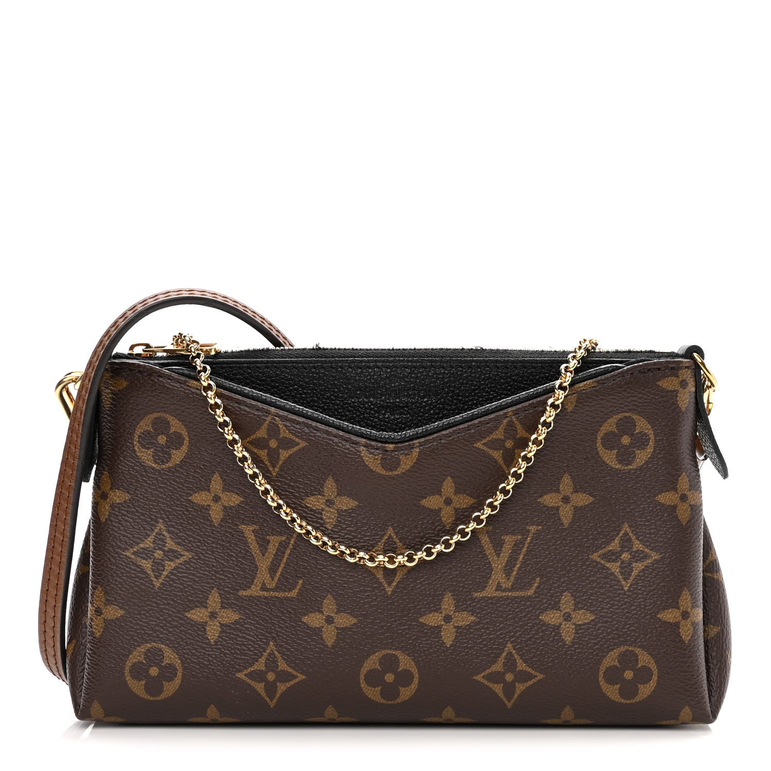 Louis Vuitton Monogram Pallas Clutch Black 1 of 11