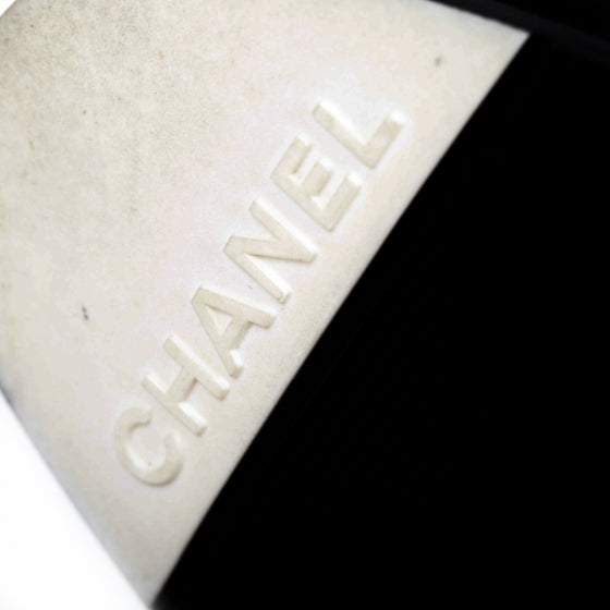 Chanel Leather Cap Toe Tall Boots 40.5 Black 8 of 12