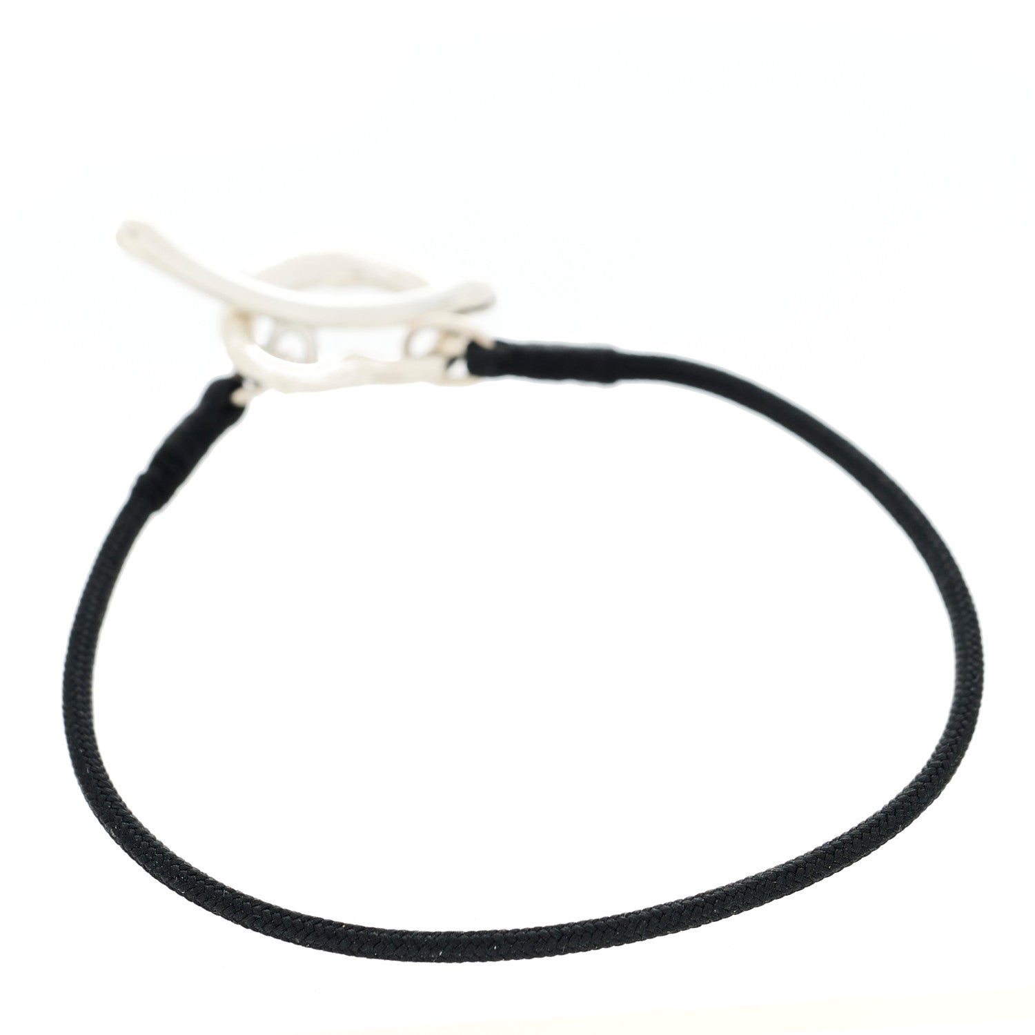 Tiffany Sterling Silver Elsa Peretti Open Heart Silk Cord Bracelet 2 of 3