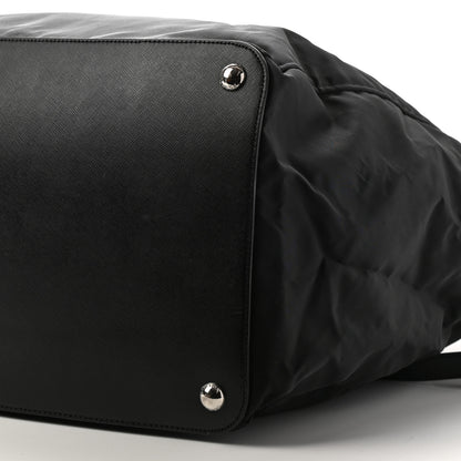 Prada Tessuto Nylon Saffiano Weekender Black 6 of 10