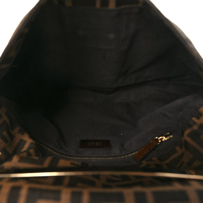 Fendi Zucca Vitello Acqua Maxi Baguette Shoulder Bag Tobacco 5 of 10