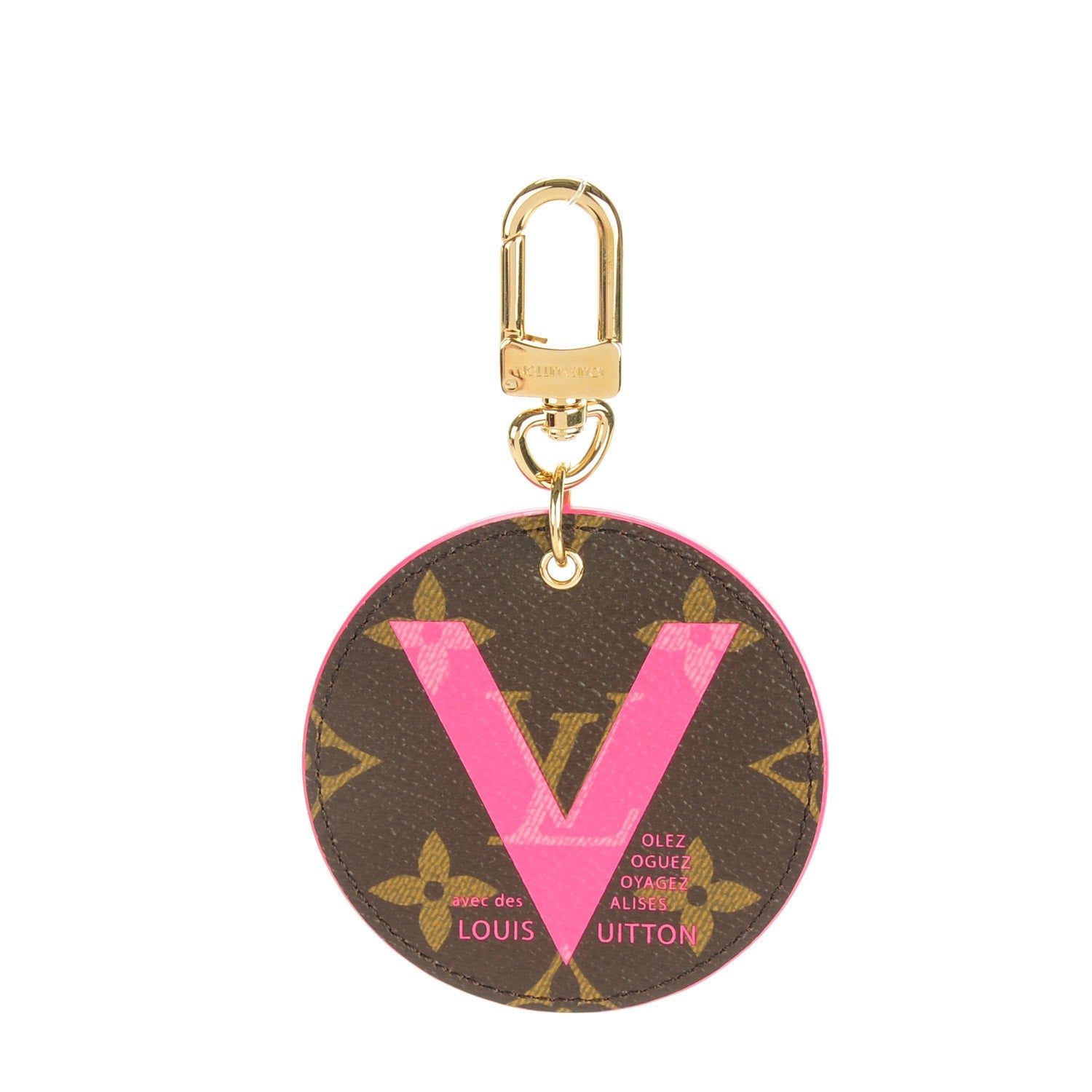 Louis Vuitton Monogram Illustre V Bag Charm Key Ring Grenade 1 of 6