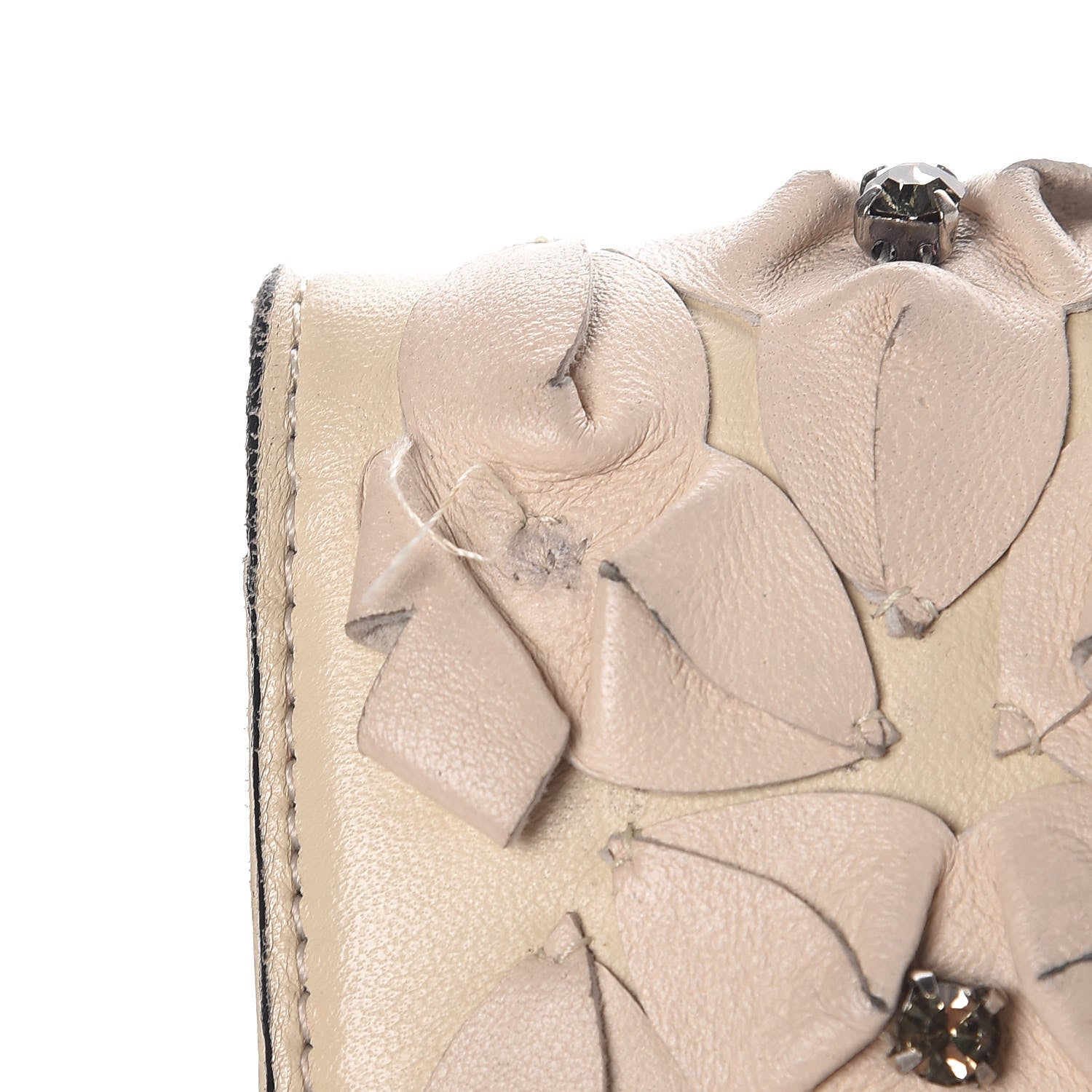 Valentino Garavani Vitello Glam Flower Crystal Bow Clutch Nude 19 of 21