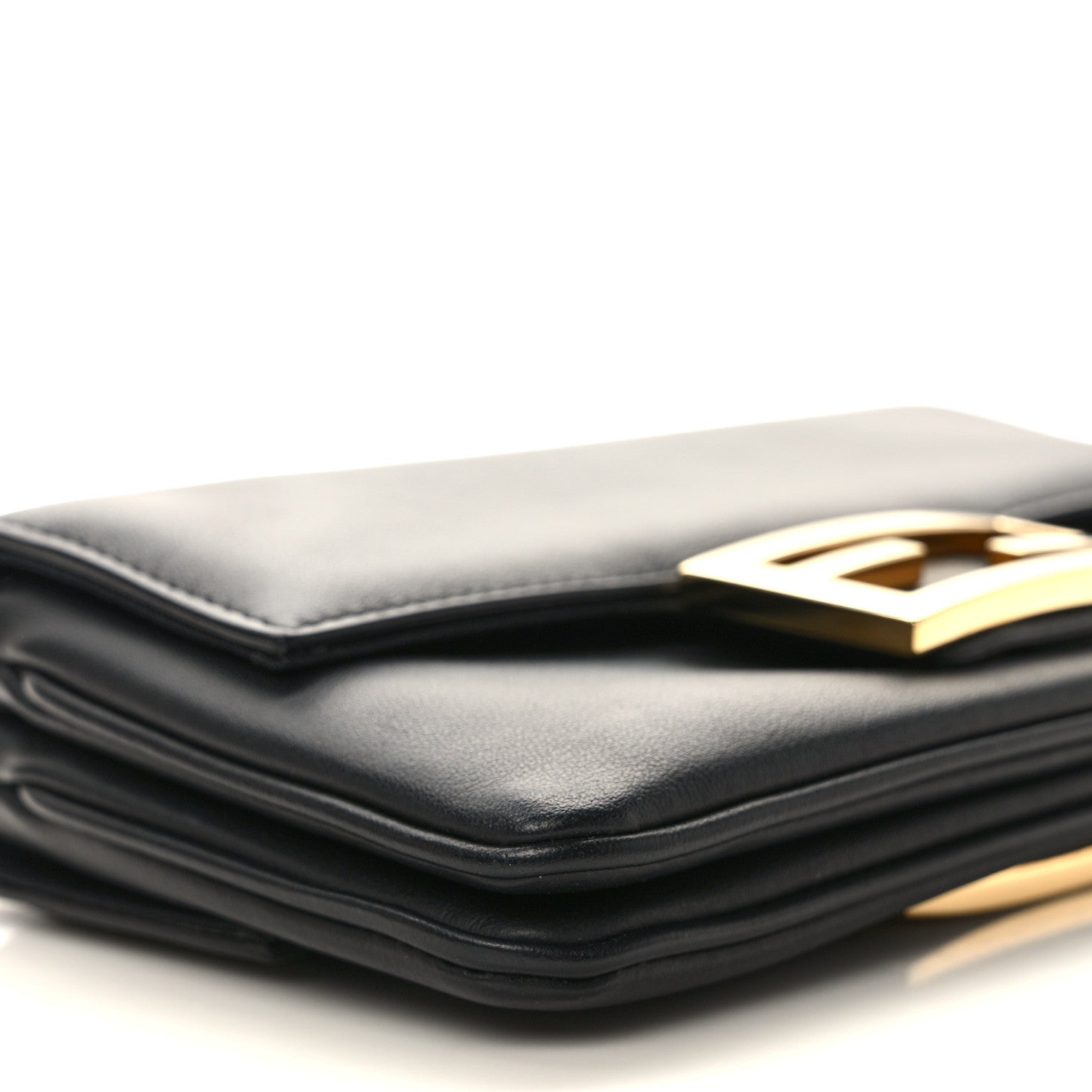 Fendi Vitello Grace Matte Duo Baguette Black 7 of 9