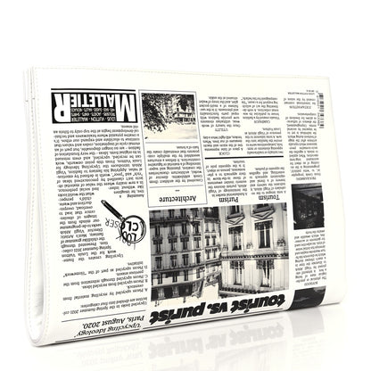 Louis Vuitton Calfskin Newspaper Print Pouch 3 of 11