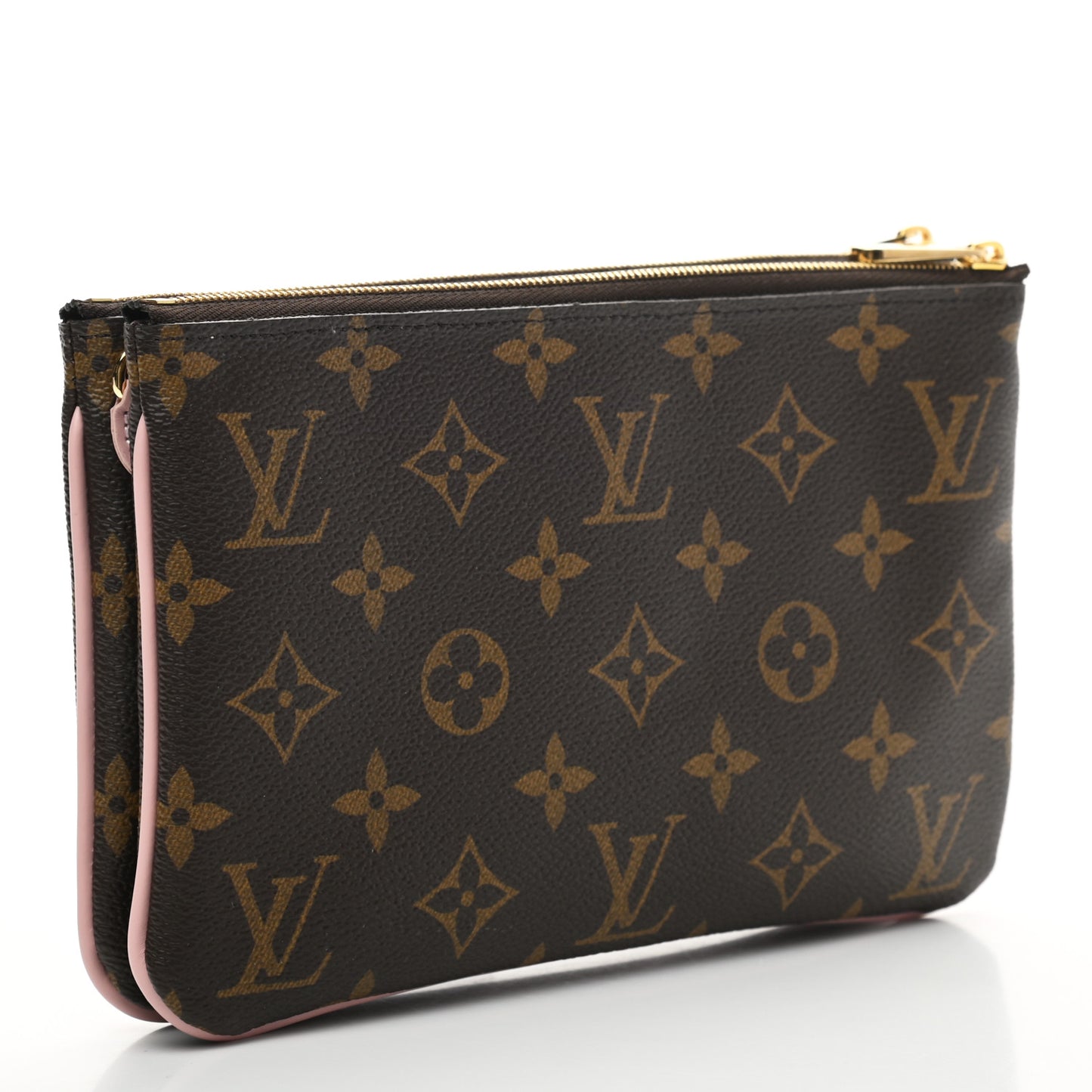Monogram 2020 Christmas Animation Big Wheel Double Zip Pochette Rose Ballerine
