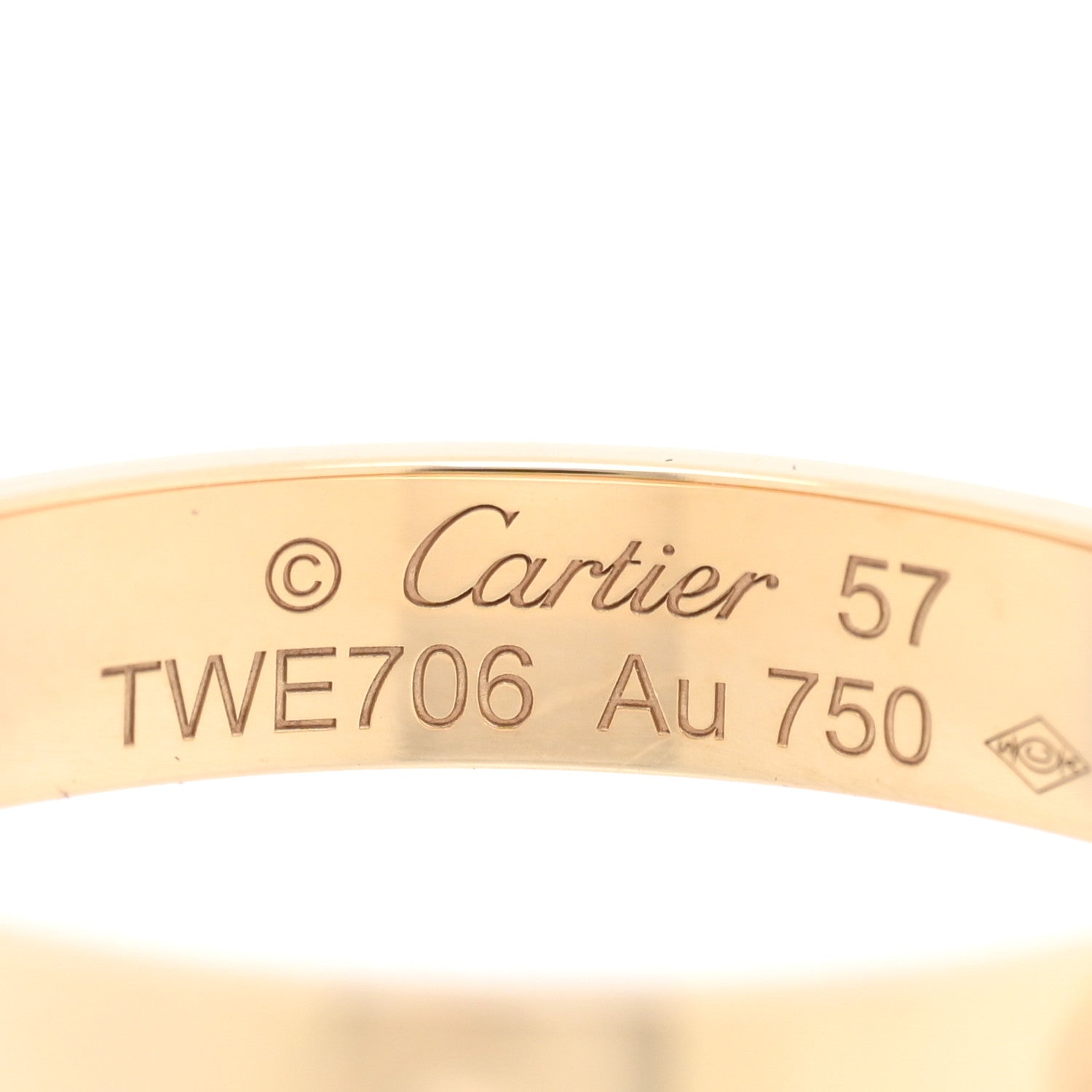 Cartier 18K Yellow Gold 3.5mm LOVE Wedding Band Ring 57 8 4 of 6