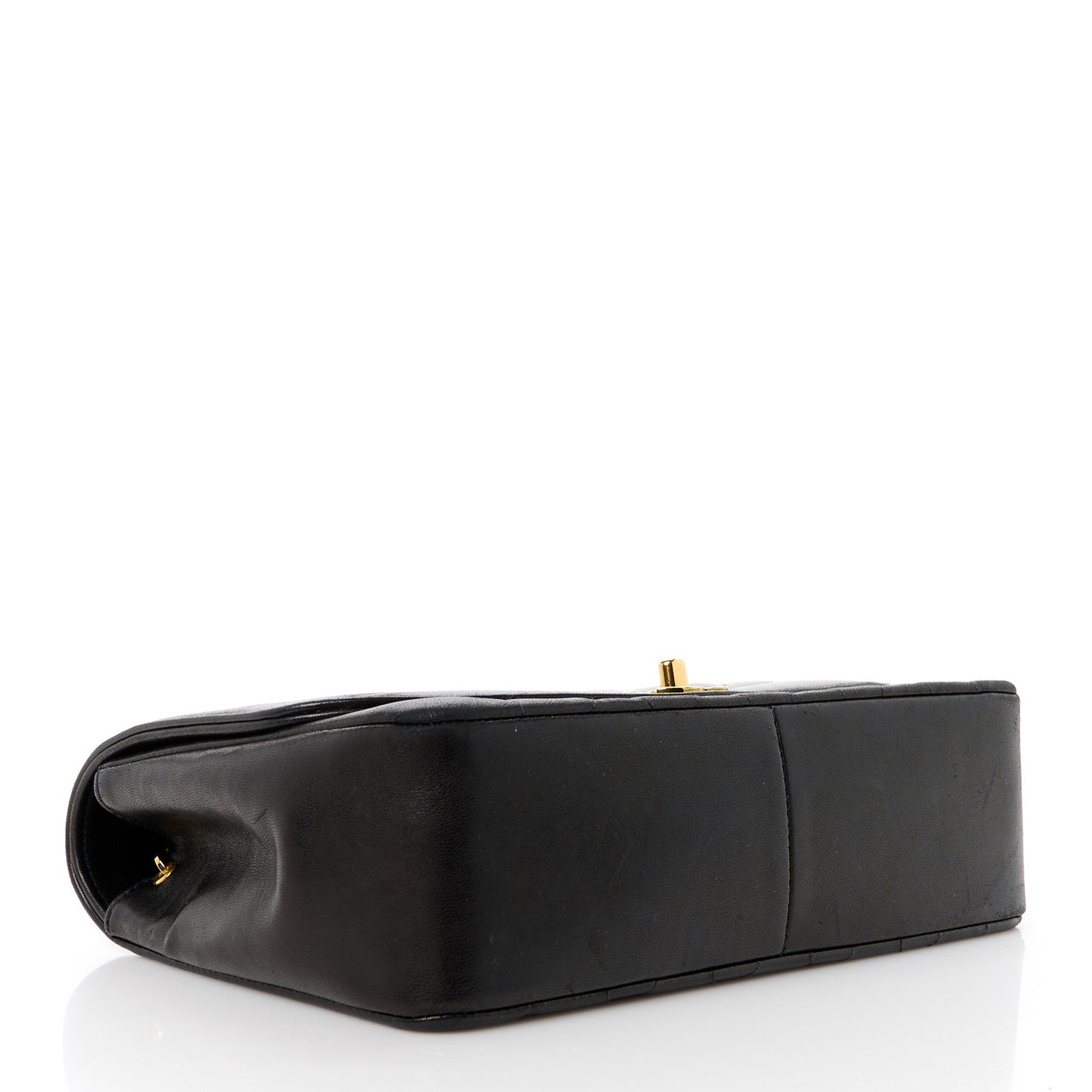 Lambskin Quilted Medium Single Flap Black