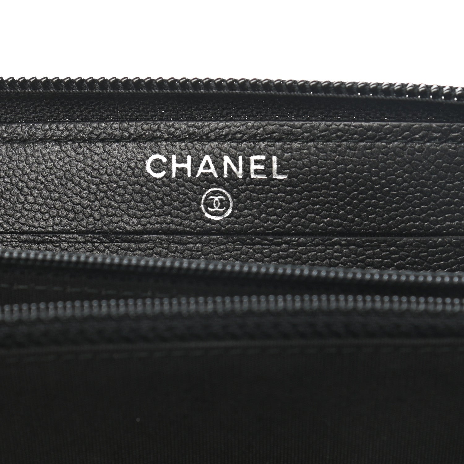 Chanel Caviar Quilted Small Boy Zip Around Wallet So Black 7 of 8