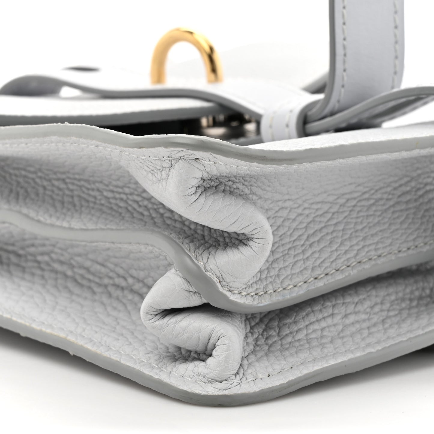 Grained Calfskin Small Aby Day Shoulder Bag Light Cloud