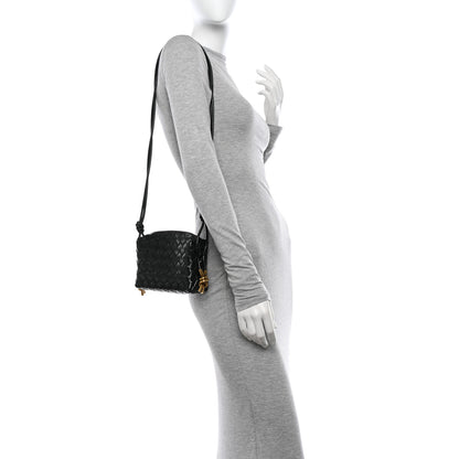 Bottega Veneta Polished Patent Intrecciato Knot Small Loop Camera Bag Raintree 3 of 9