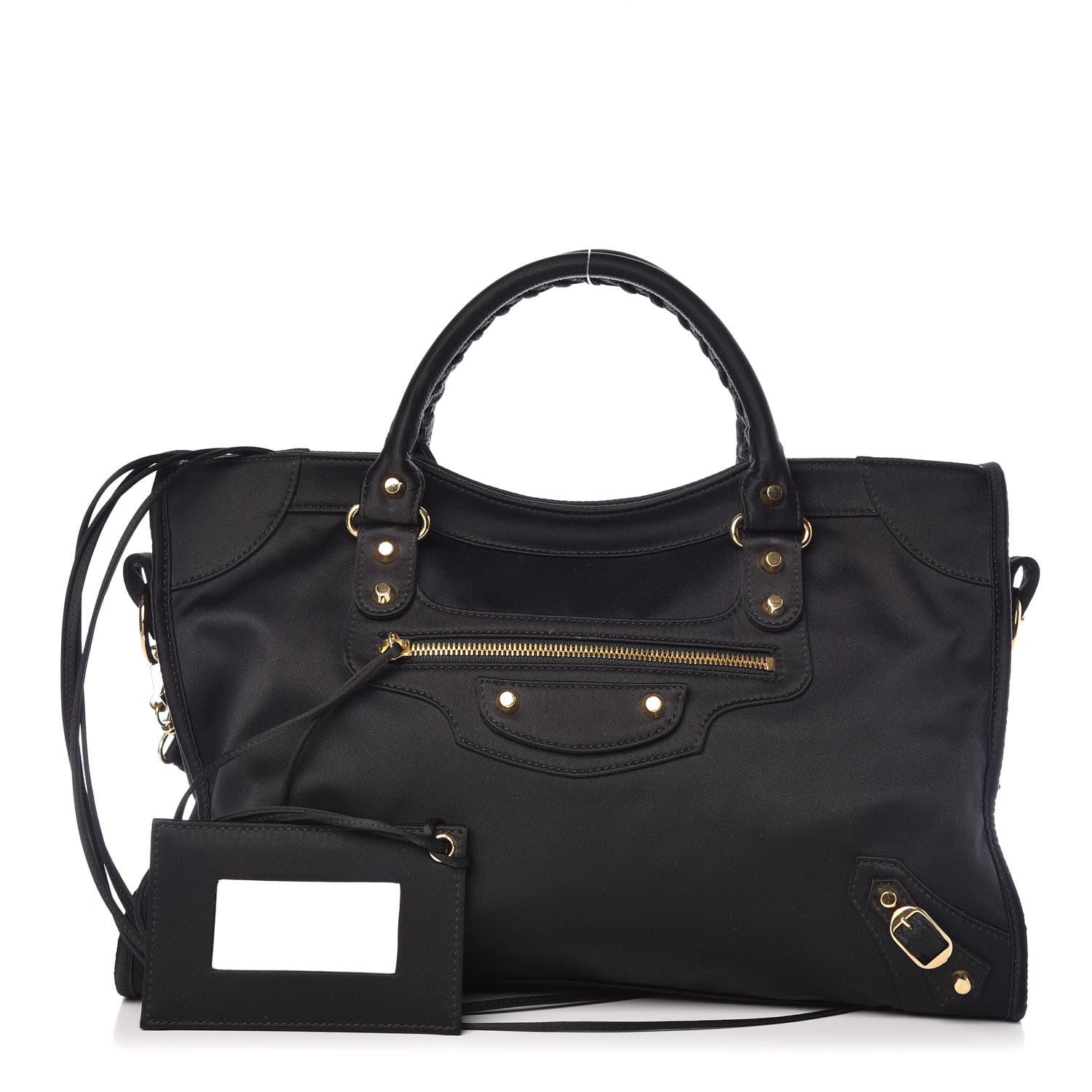 Balenciaga Satin Classic Gold Hardware City Black 1 of 11