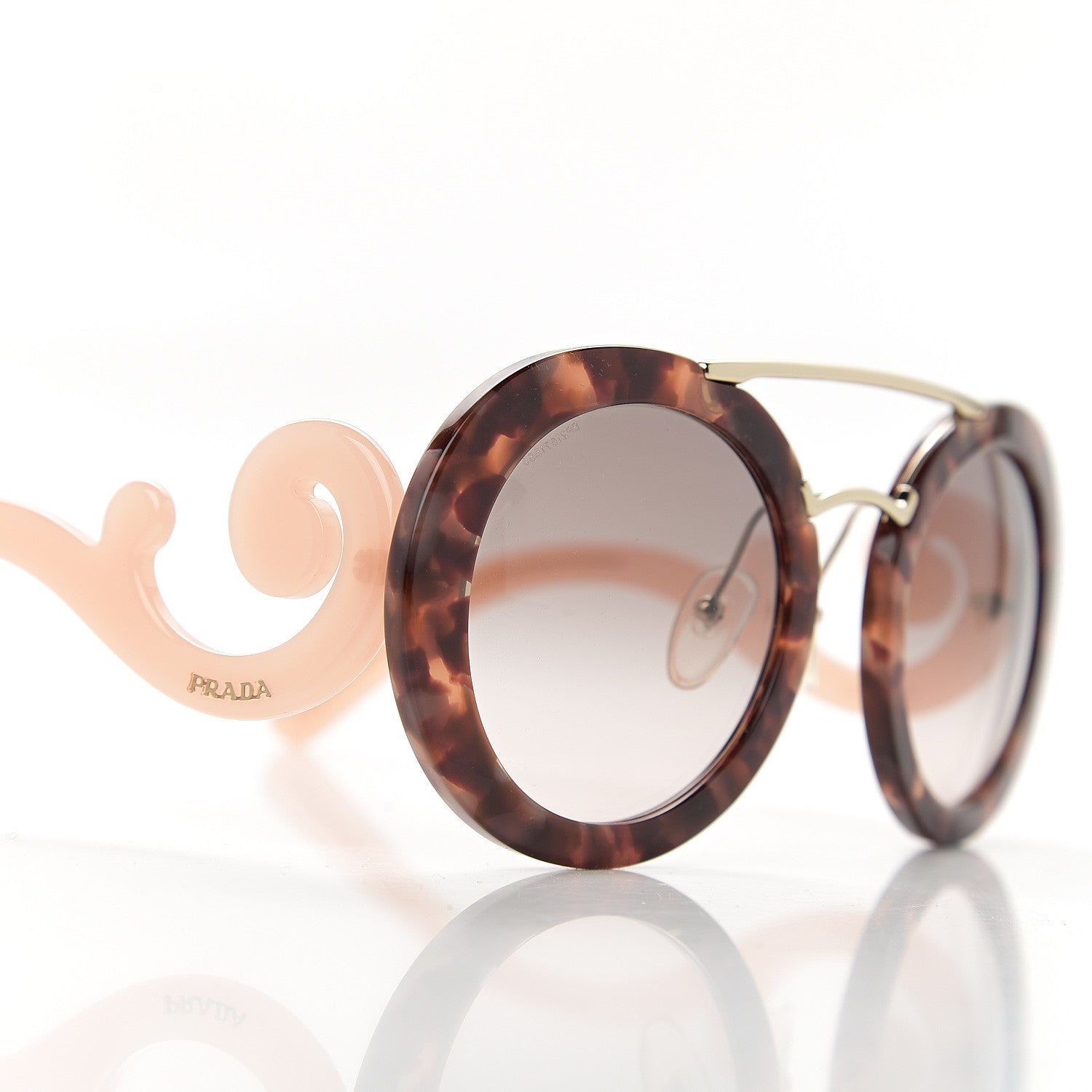 Prada Baroque Sunglasses SPR 13S Tortoise Pink 7 of 8
