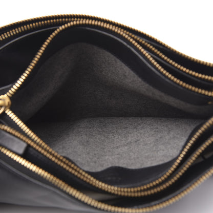 Celine Goatskin Large Trio Crossbody Bag Black 5 of 13