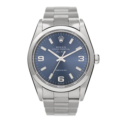 Rolex Stainless Steel 34mm Oyster Perpetual Air-King Watch Blue 14000M 1 of 5