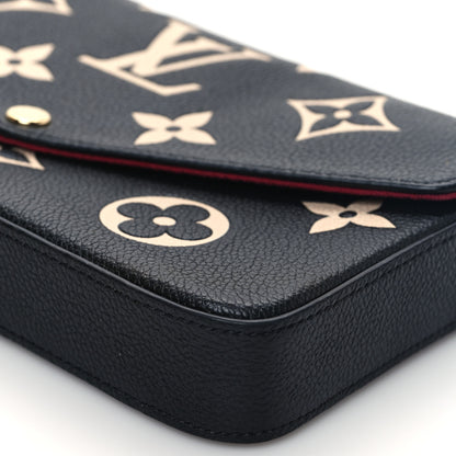 Louis Vuitton Empreinte Monogram Giant Felicie Pochette Black Beige 10 of 12