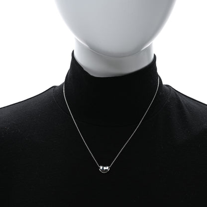 Tiffany Sterling Silver 12mm Elsa Peretti Bean Pendant Necklace 3 of 4