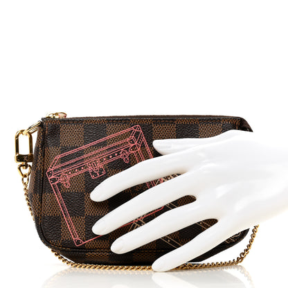 Louis Vuitton Damier Ebene 2014 Christmas Animation Mini Pochette Accessories 2 of 8