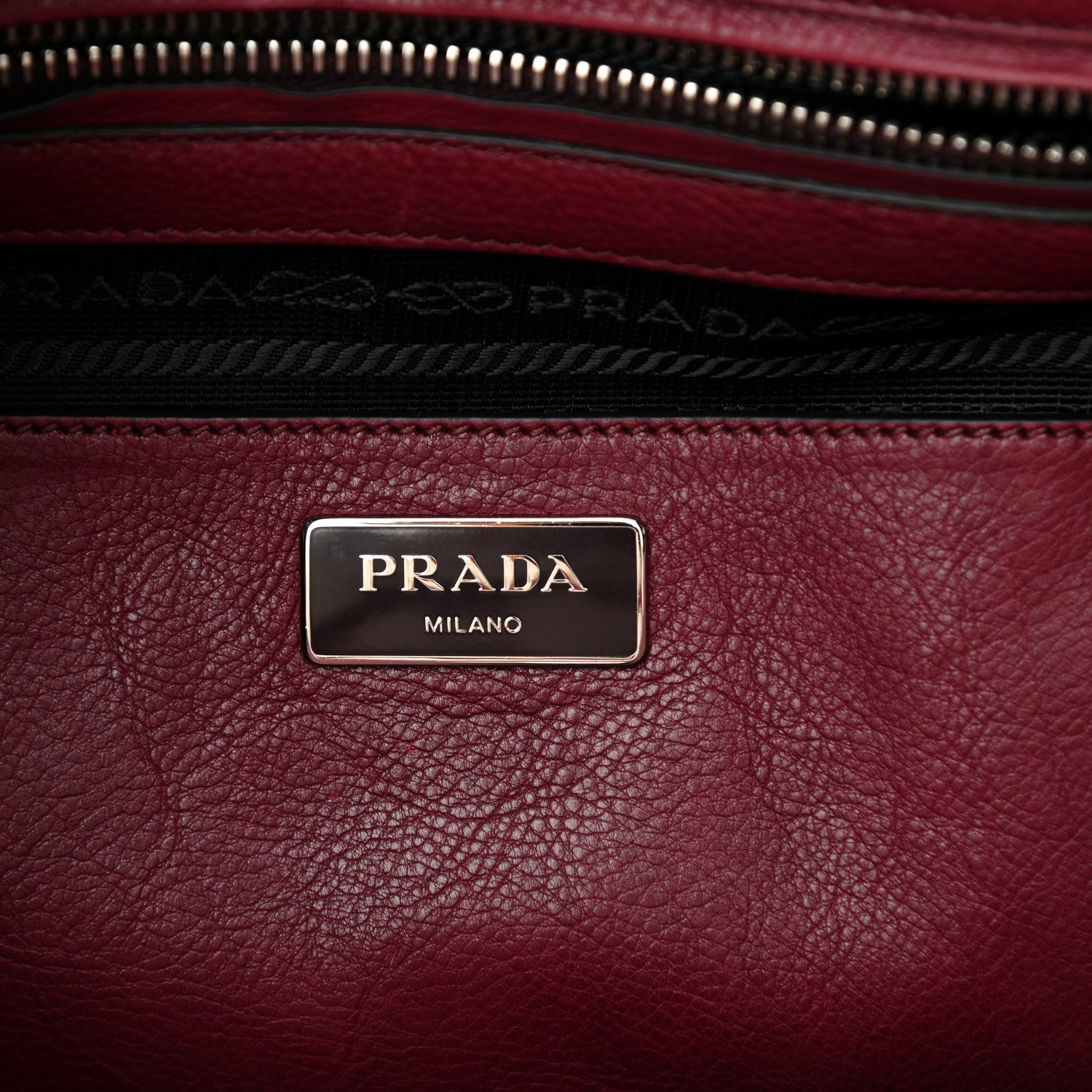 Prada Glace Calf Twin Pocket Tote Ametista 6 of 12