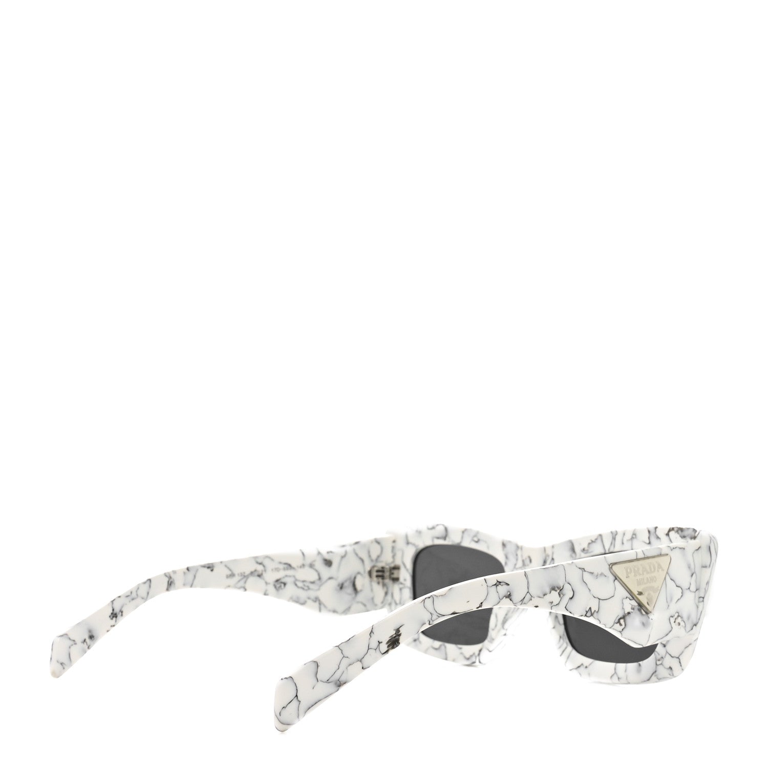 Prada Acetate Symbole Sunglasses SPR 13Z White Marble 4 of 7