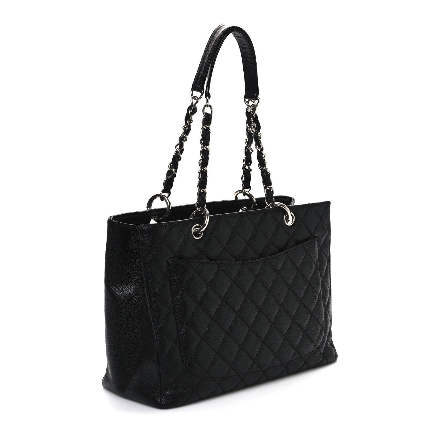 Chanel Caviar Quilted Grand Shopping Tote GST Black 3 of 12