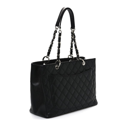 Chanel Caviar Quilted Grand Shopping Tote GST Black 3 of 12