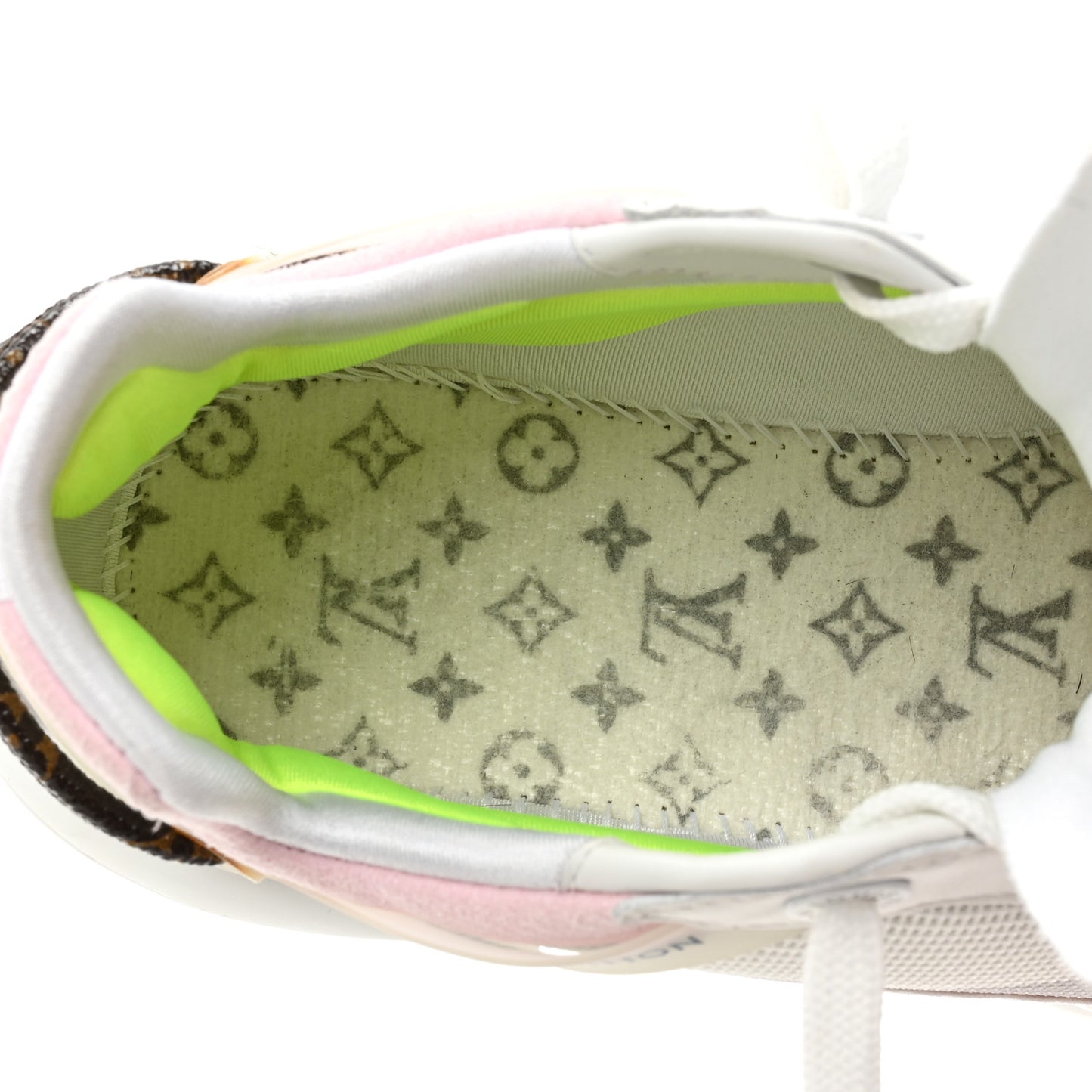 Monogram Calfskin Run 55 Sneakers 35.5 White