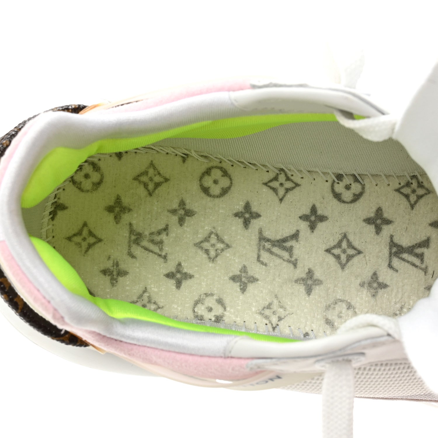 Louis Vuitton Monogram Calfskin Run 55 Sneakers 35.5 White 9 of 10