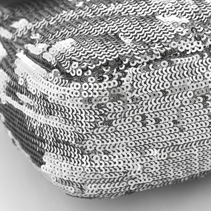 Gucci Sequin Matelasse Small GG Marmont Shoulder Bag Silver 8 of 10