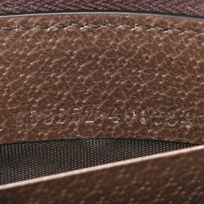 Gucci GG Supreme Monogram Textured Dollar Calfskin Web Ophidia Zip Around Card Case Wallet Beige Ebony New Acero 7 of 10