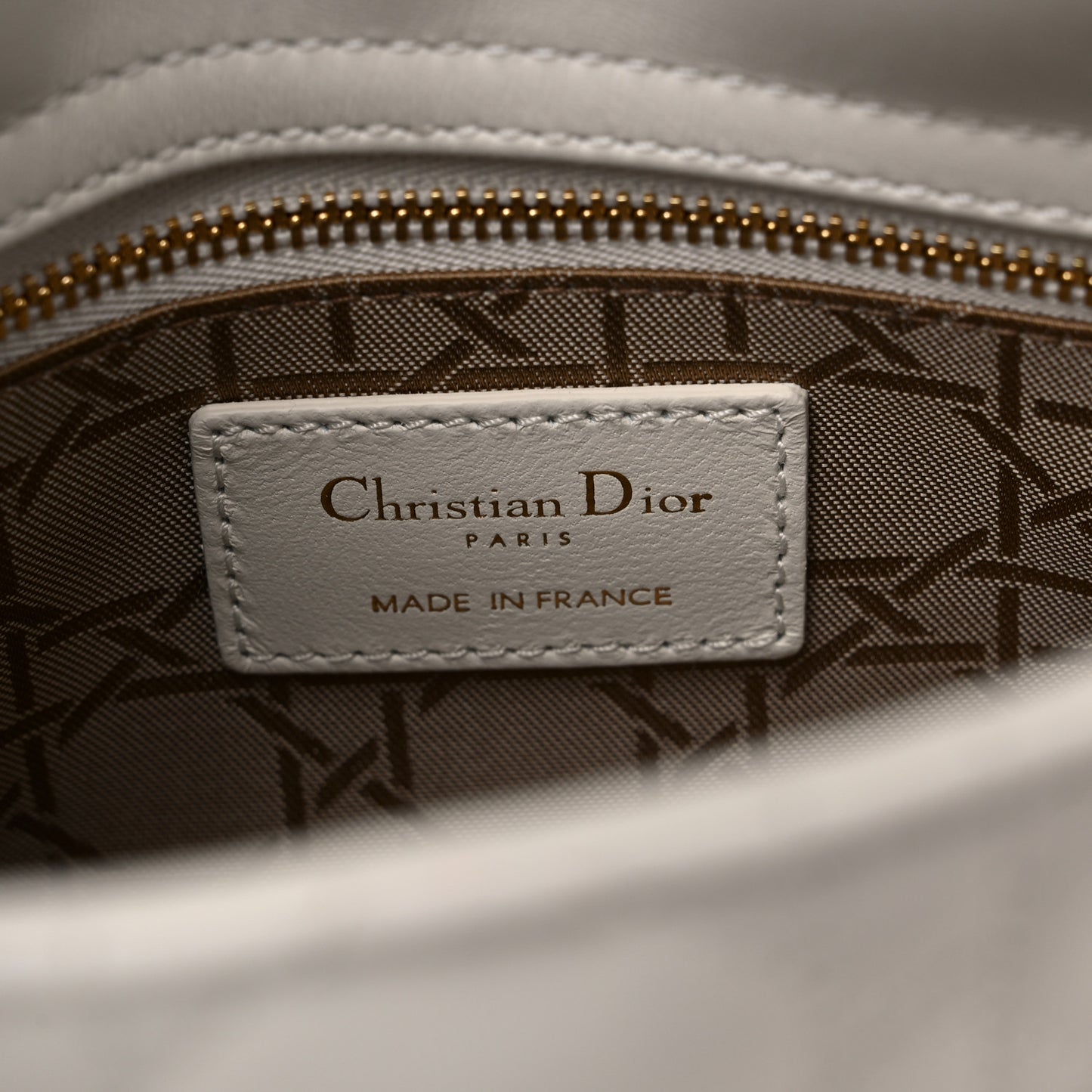 Lambskin Cannage Mini Lady Dior White
