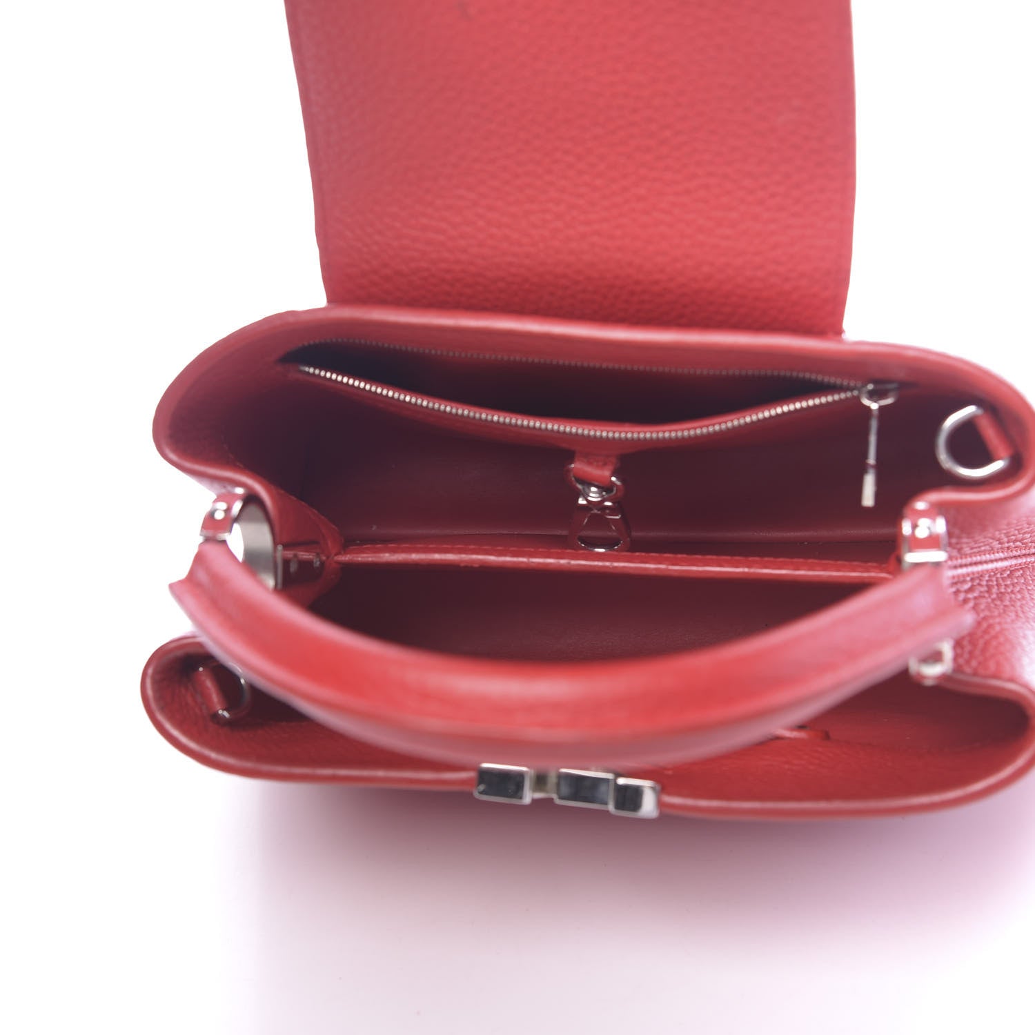Louis Vuitton Taurillon Capucines BB Rubis 5 of 9