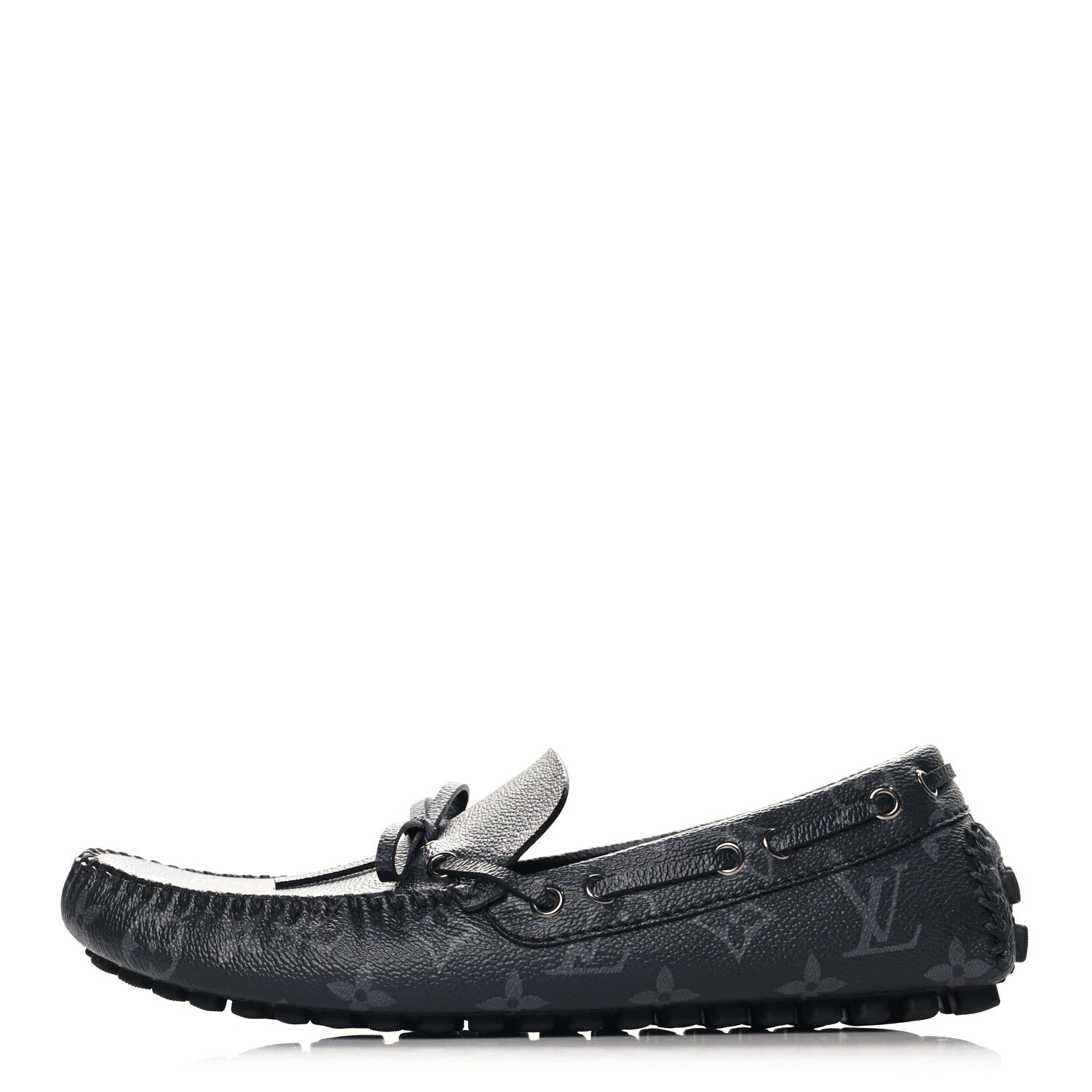 Louis Vuitton Monogram Eclipse Mens Arizona Car Shoe Moccasin Loafers 6 1 of 8