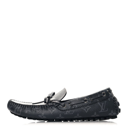 Louis Vuitton Monogram Eclipse Mens Arizona Car Shoe Moccasin Loafers 6 1 of 8