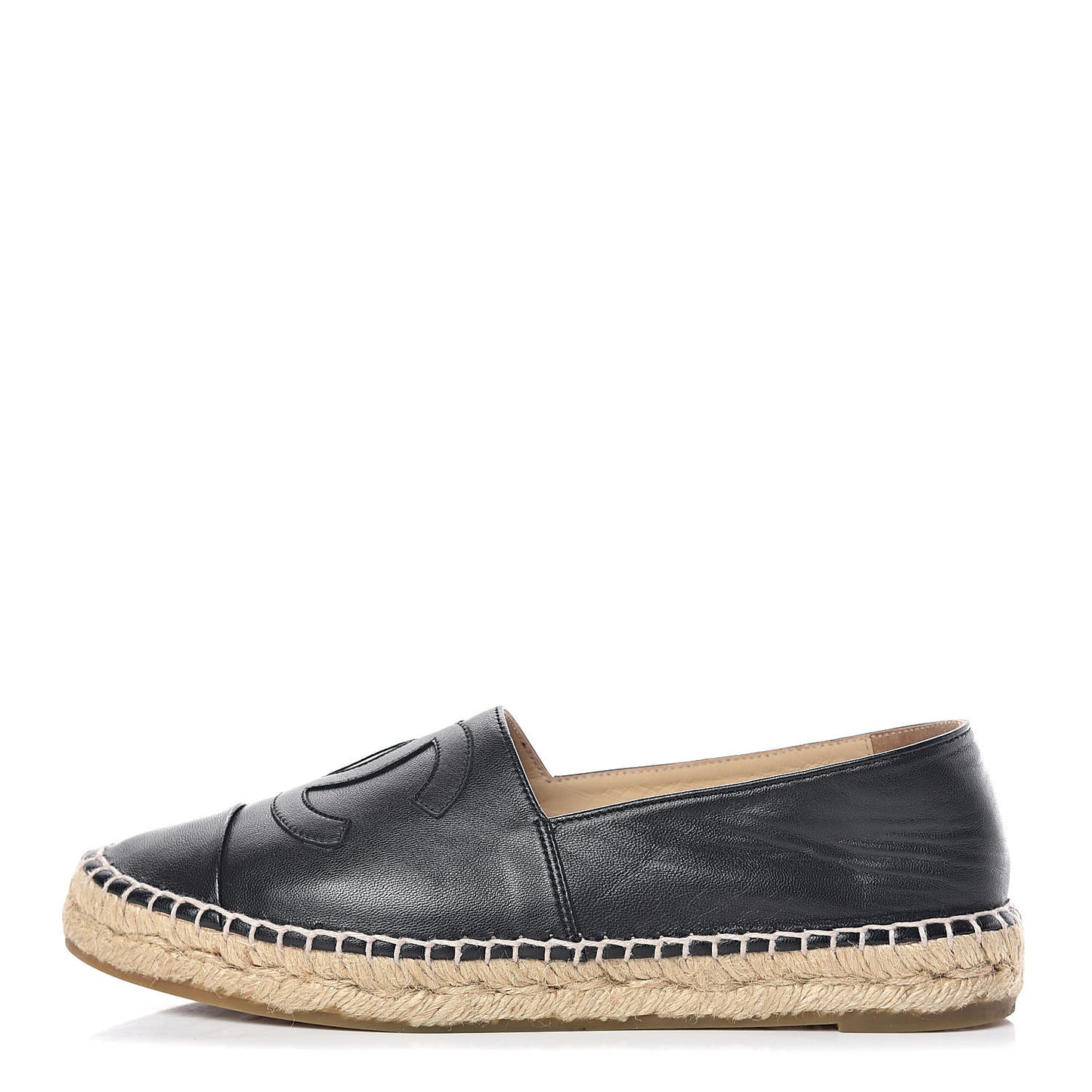 Lambskin CC Espadrilles 37 Black