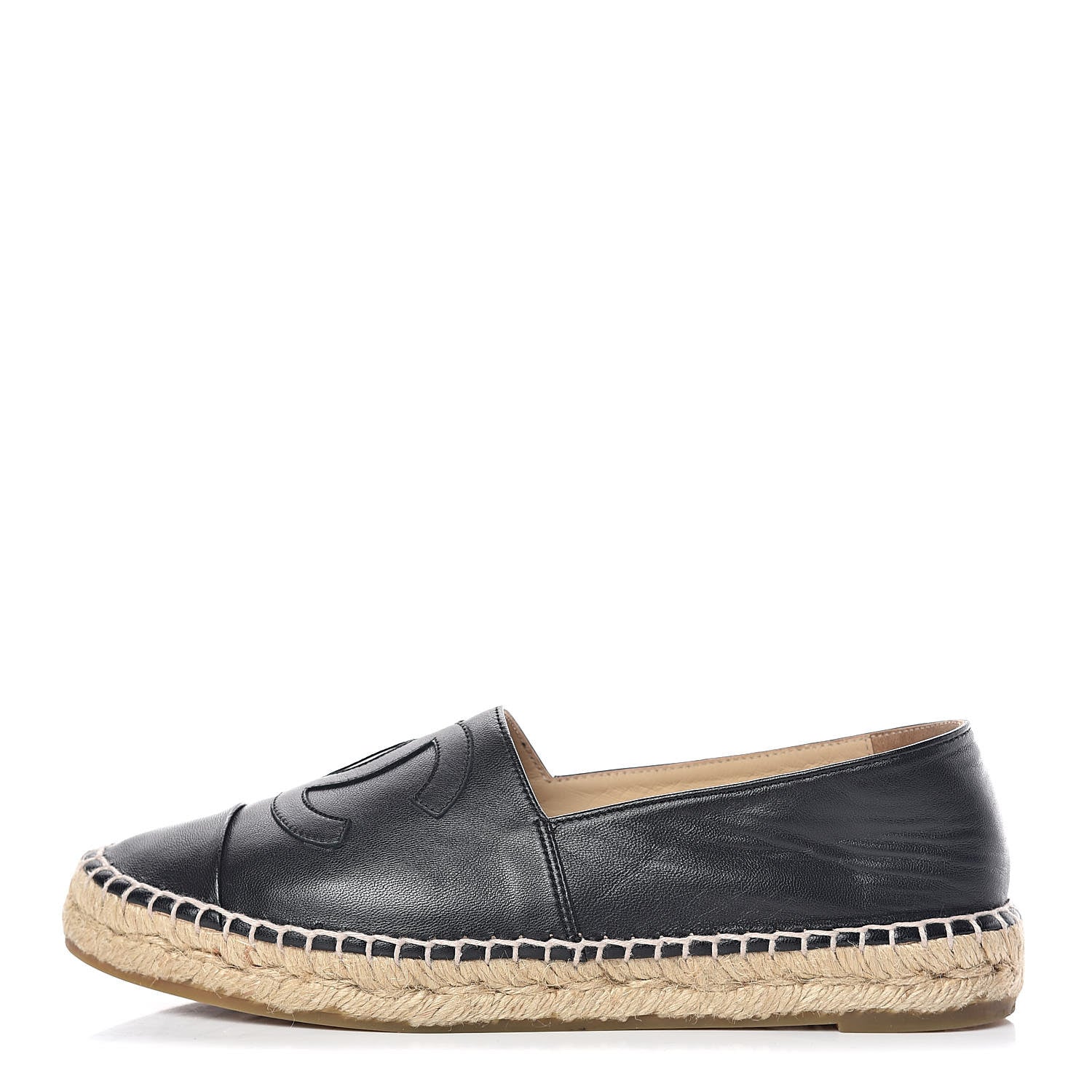 Chanel Lambskin CC Espadrilles 37 Black 1 of 12