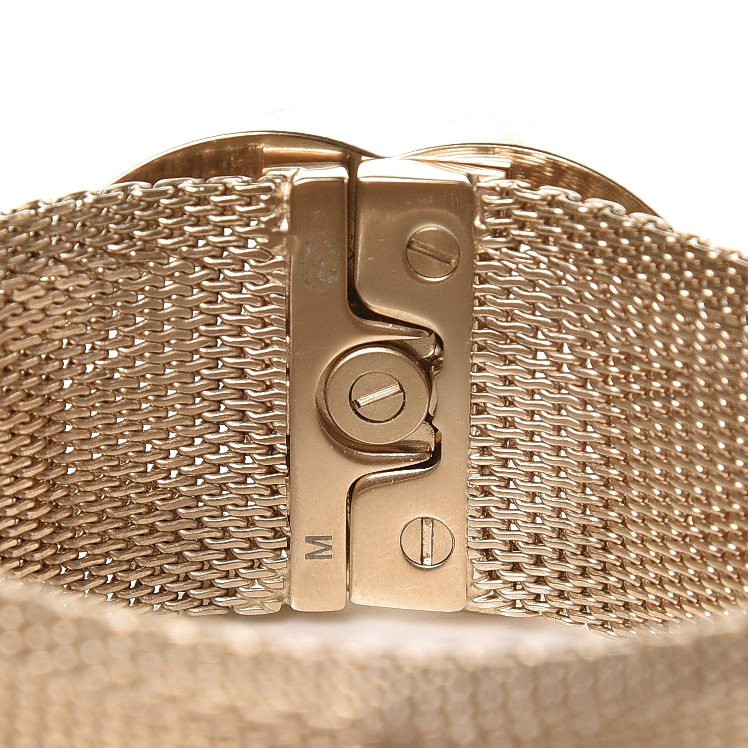 Chanel Metal Mesh CC Turnlock Bracelet Medium Gold 4 of 6