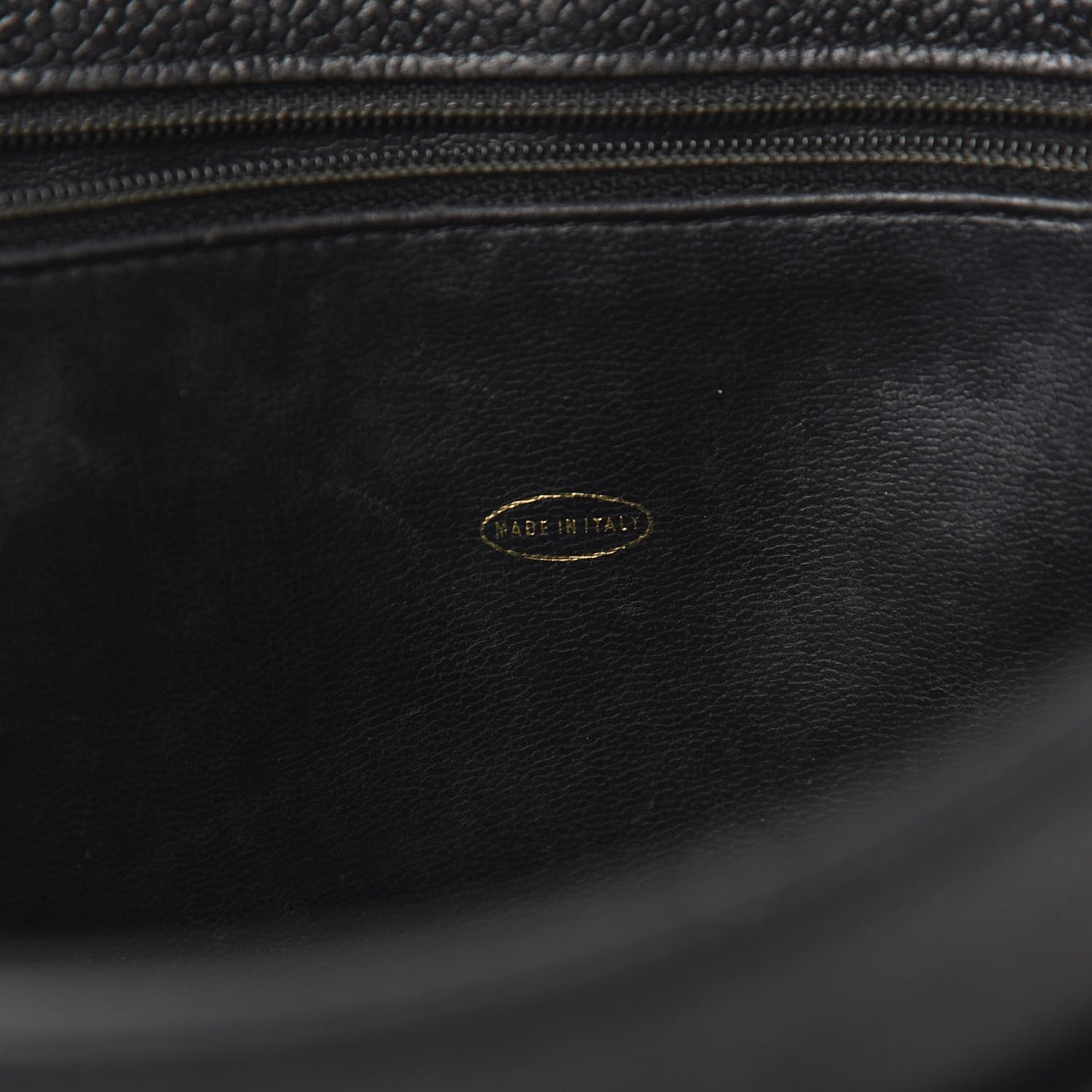 Caviar Flap Shoulder Bag Black