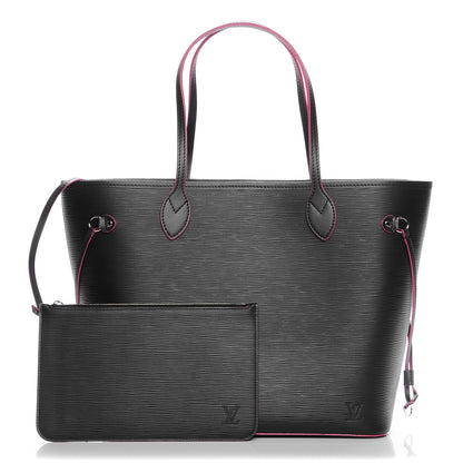 Louis Vuitton Epi Neverfull MM Black Hot Pink 1 of 11