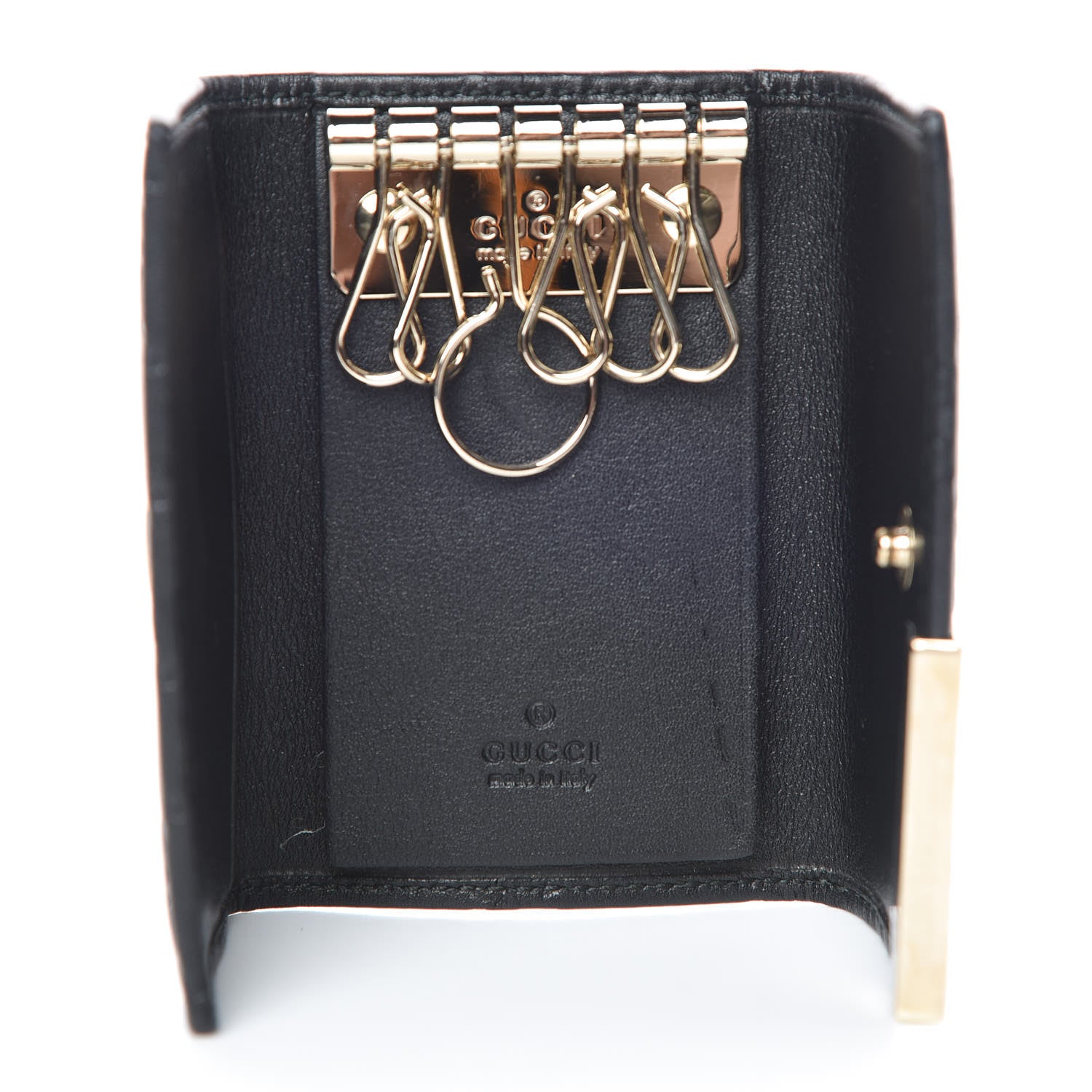 Gucci Guccissima Dice 6 Key Holder Case Black 5 of 11