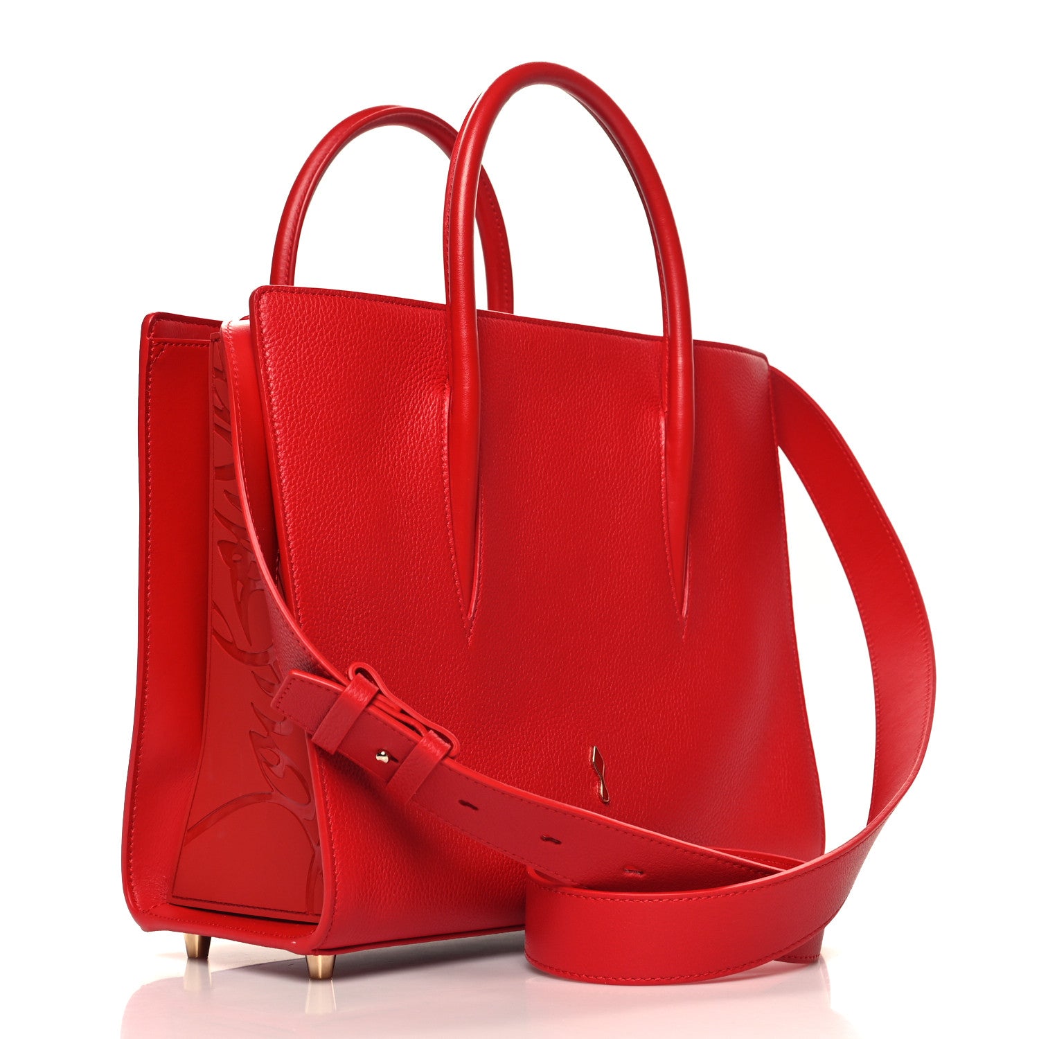 Christian Louboutin Calfskin Spikes Medium Paloma Red 3 of 10