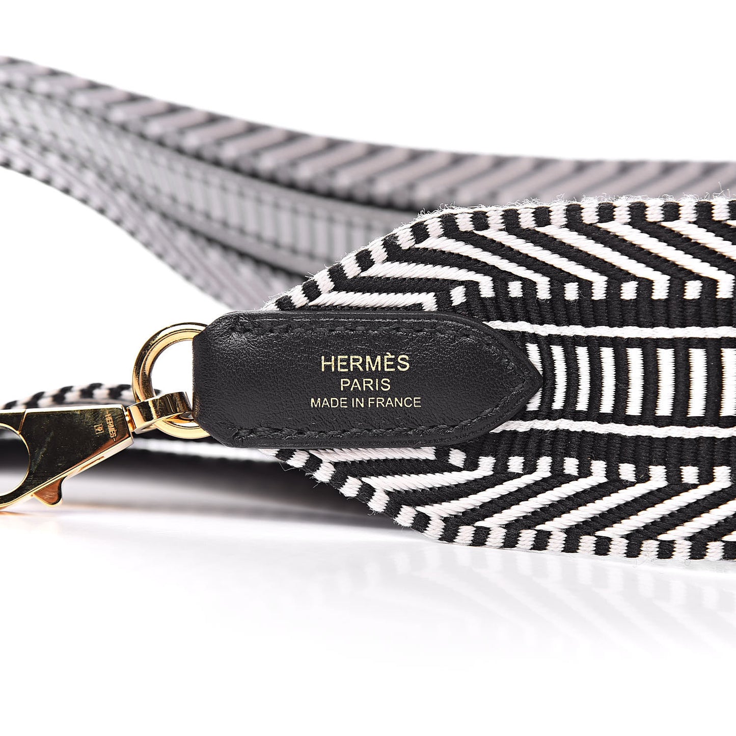 Toile Swift 50mm Sangle Cavale Shoulder Strap Black Ecru
