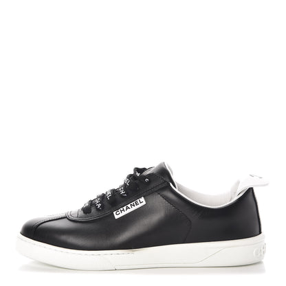 Chanel Calfskin CC Womens Sneakers 36 Black 1 of 8