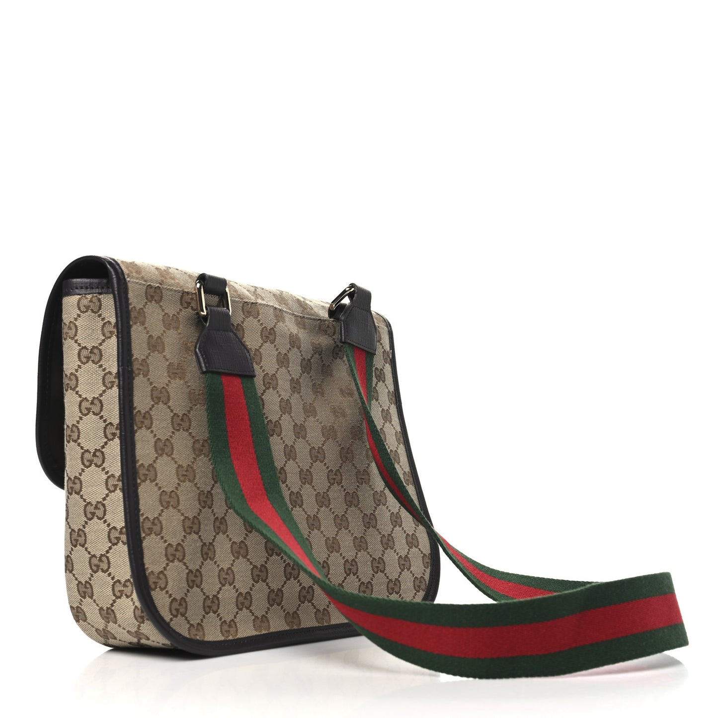 Monogram Web Childrens Messenger Bag Beige Ebony Cocoa