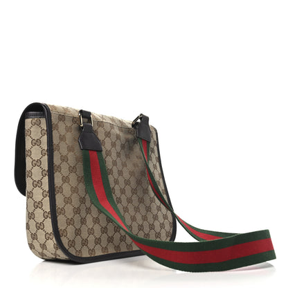 Gucci Monogram Web Childrens Messenger Bag Beige Ebony Cocoa 3 of 10