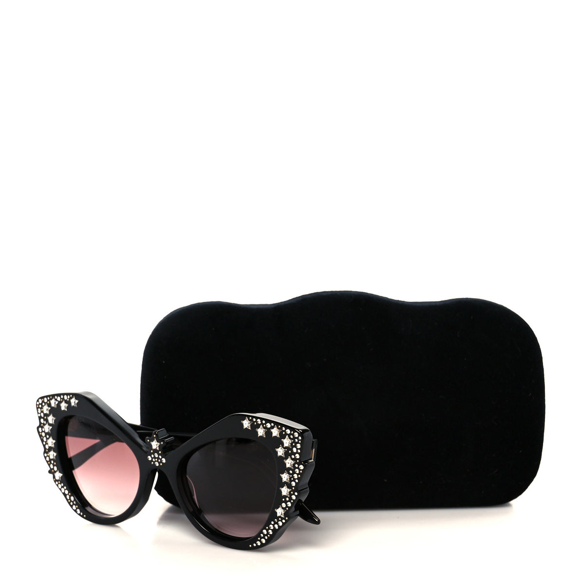 Gucci Acetate Crystal Sunglasses GG1095S Black 1788272  display picture 3